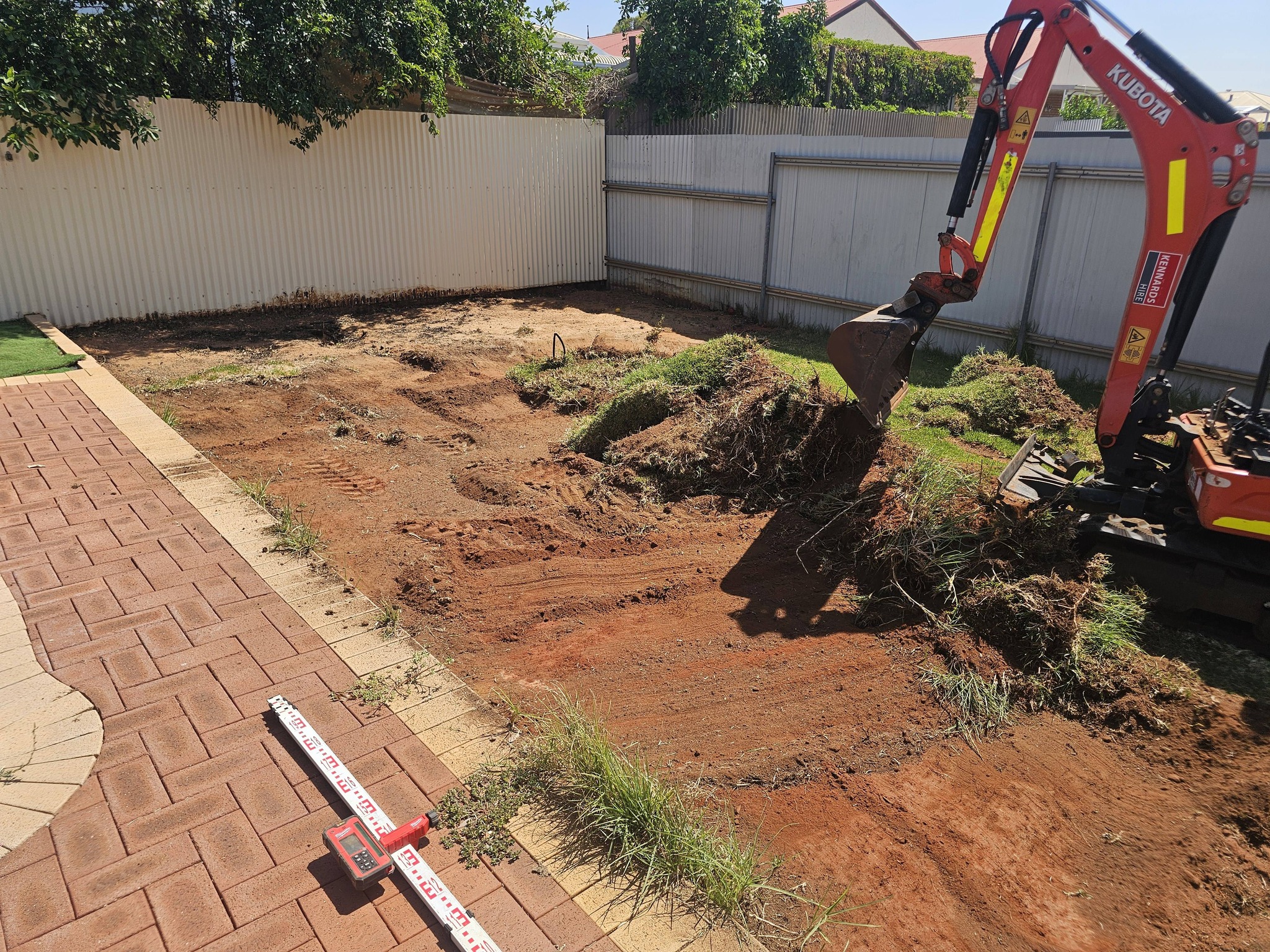 Pool area before